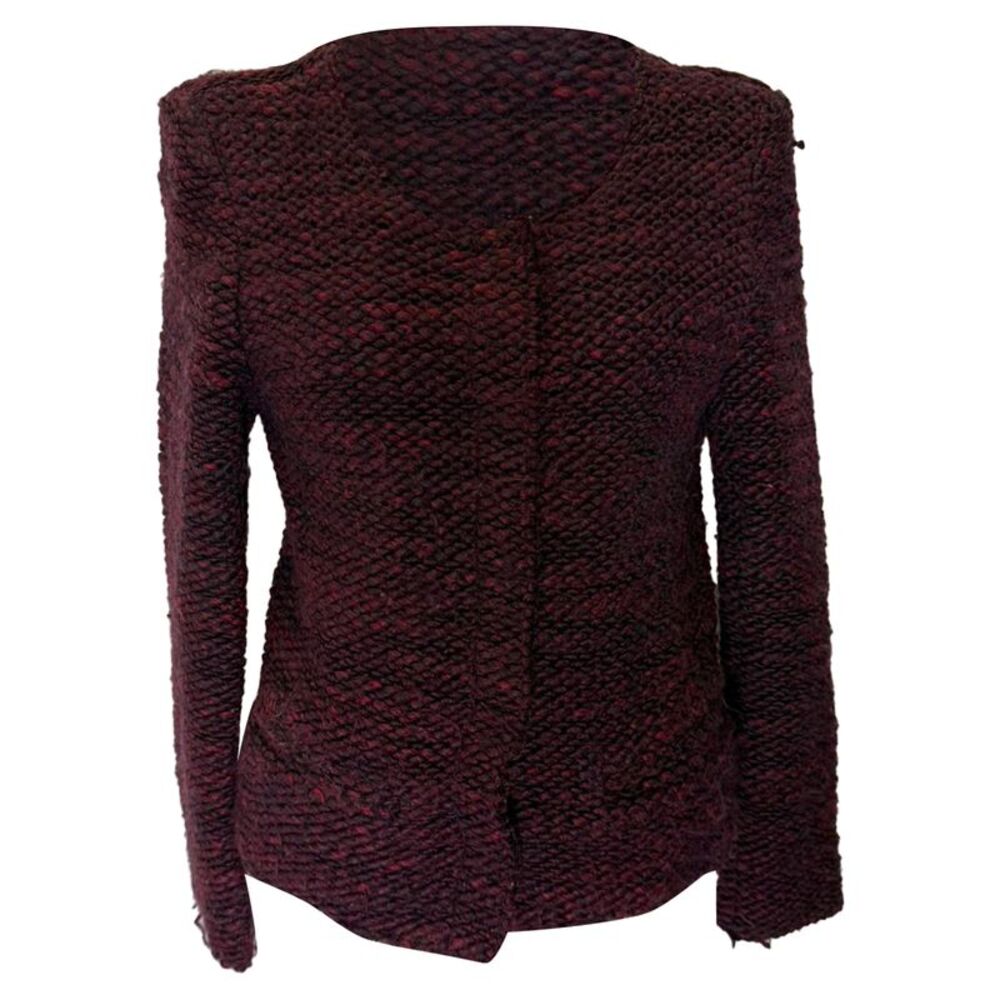 Iro Shena Cardigan in Burgundy Wool